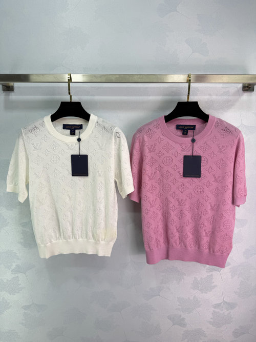 Louis Vuitton Classic Soft Breathable Monogram Jacquard Knit Top