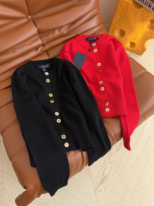 Louis Vuitton Flower Pattern Open - Button Cardigan, Festive and Versatile