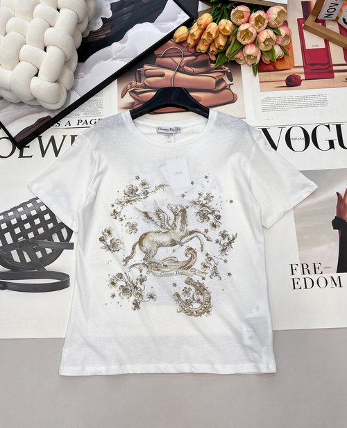 Dior Pegasus Print White Short-Sleeve T-Shirt, Limited Edition