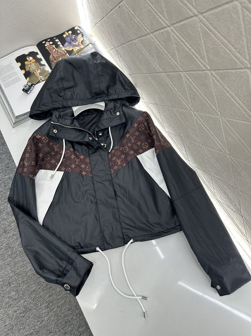 Louis Vuitton Custom Zip - up Windbreaker with Color - Blocking Design