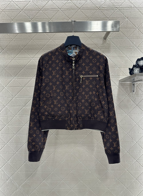 Louis Vuitton Stylish Nylon Two-Sided Print Zip Jacket for Daily Wear