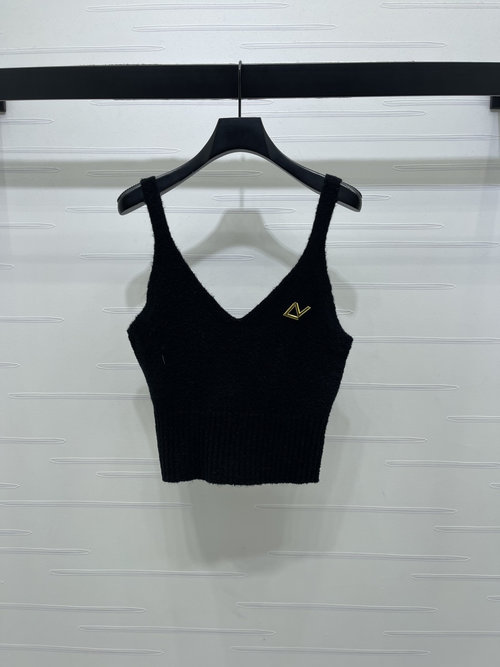 Louis Vuitton Customized Wool V-Neck Sling Vest with Abbreviation Hardware