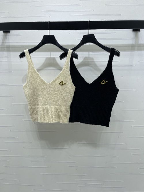 Louis Vuitton High-end V-neck Knit Sling Vest with Metal Logo