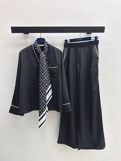 Louis Vuitton Luxurious Casual Imitation Acetate Homewear Set