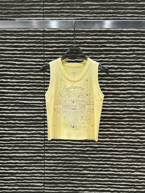 Dior Embroidered and Rhinestone-Embellished Vest