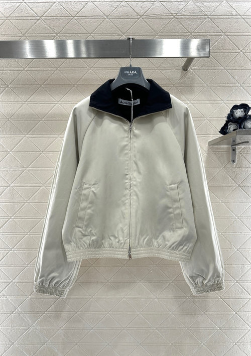 Dior New Arrival Contrast Color Collar Zipper Jacket