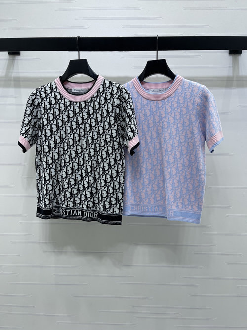 Dior Knitted Short Sleeve with Custom Wool, Breathable