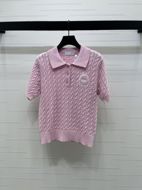 Dior Cashmere Knit Polo with Logo