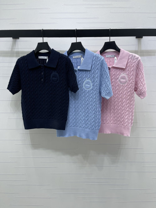 Dior Cashmere Knit Polo with Logo