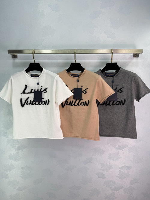 Louis Vuitton Knitted Short - Sleeve with Handwritten Brand Logo