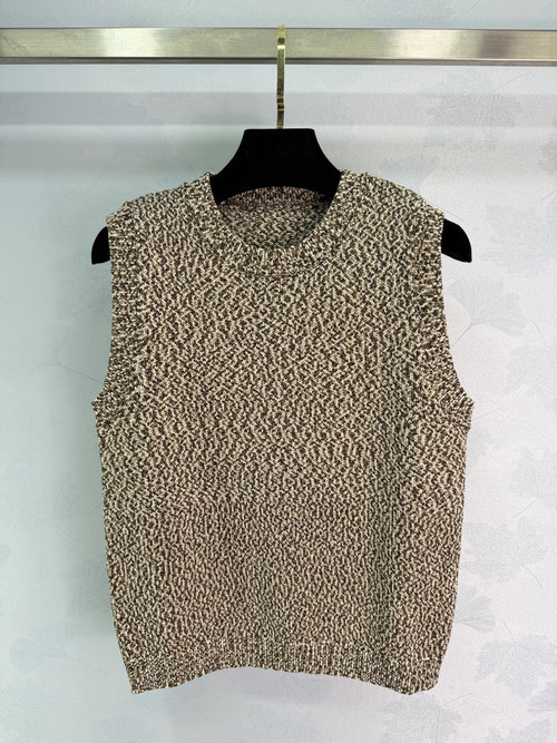 Louis Vuitton Knitted Vest with MONOGRAM Leather Trim