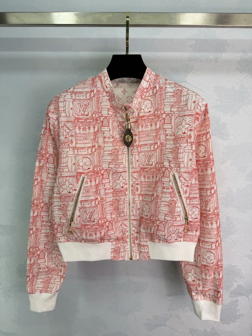Louis Vuitton Reversible Printed Jacket with Hand - Drawn Patterns