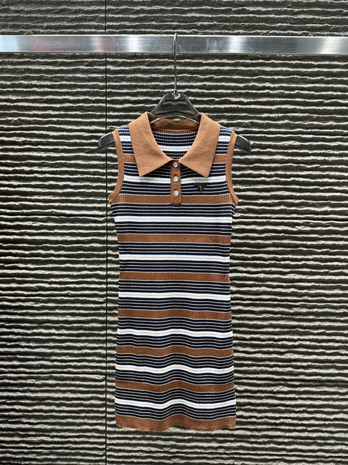 Prada New Arrival: Striped Collar Knit Dress from Collection