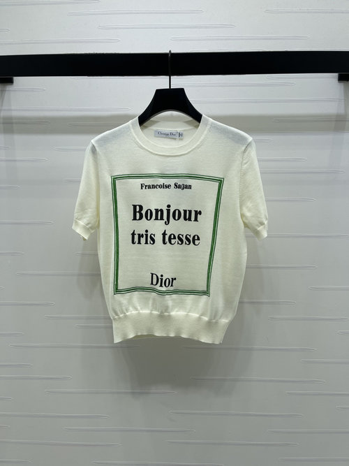 Dior Collar Logo Knit Shorts, Skin-friendly