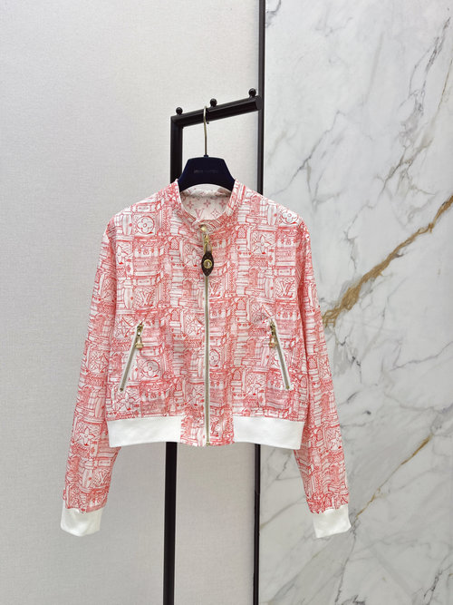 Louis Vuitton Reversible Jacket with Colorful Totem and Baseball Style