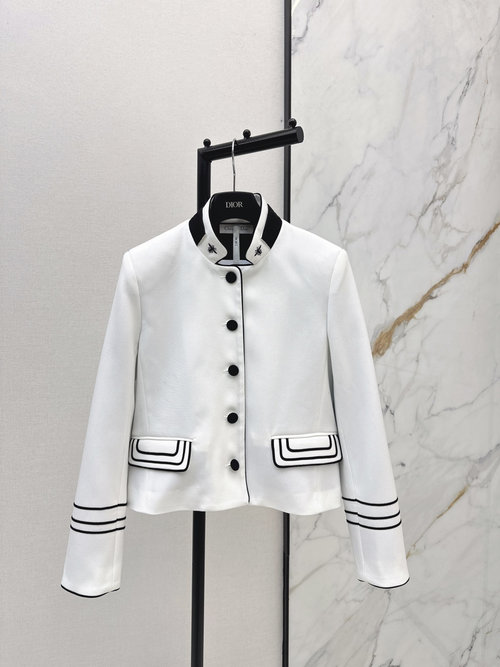 Dior Embroidered Bee Collared Suit Jacket, Sophisticated Look