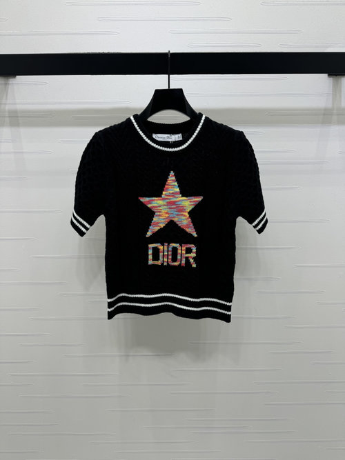 Dior Collection: Gradient Star Knit Short Sleeve, Elegant