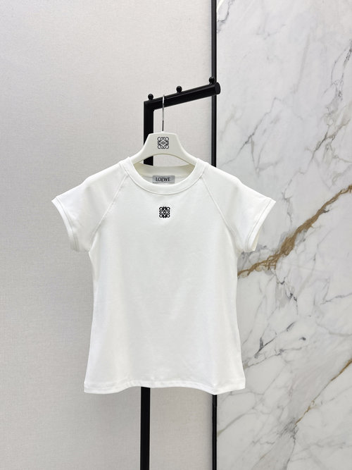 Loewe Stylish Small Logo Embroidered Raglan Sleeve T-Shirt