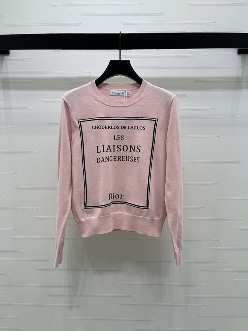 Dior High-End Logo Knitted Long Sleeve, Soft and Stylish