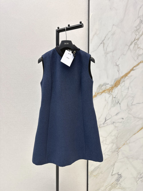 Dior Bowknot & Hardware Decor Elegant Sleeveless Dress