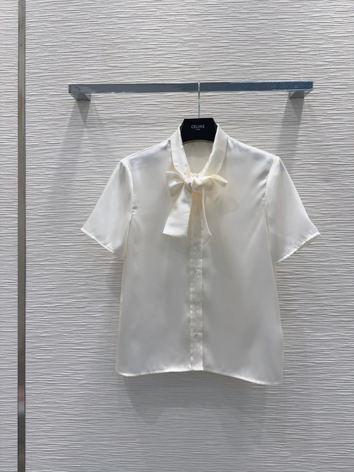 Celine Gorgeous 100% Silk Shirt with Exquisite Details