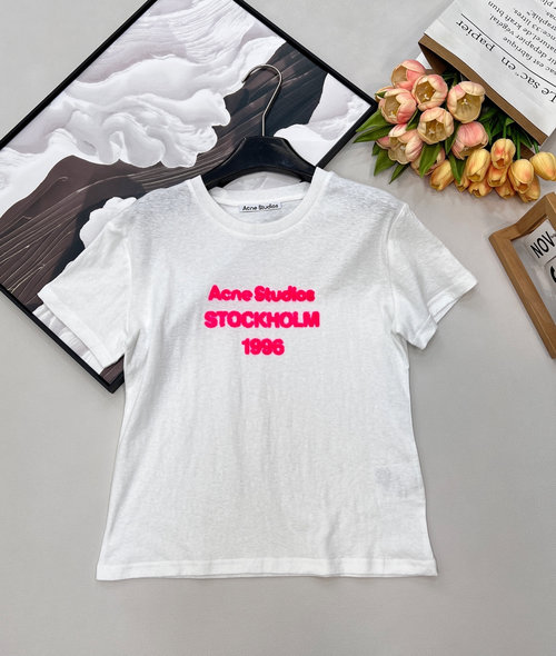 Dior Letter Print Flocked Short-Sleeve T-Shirt