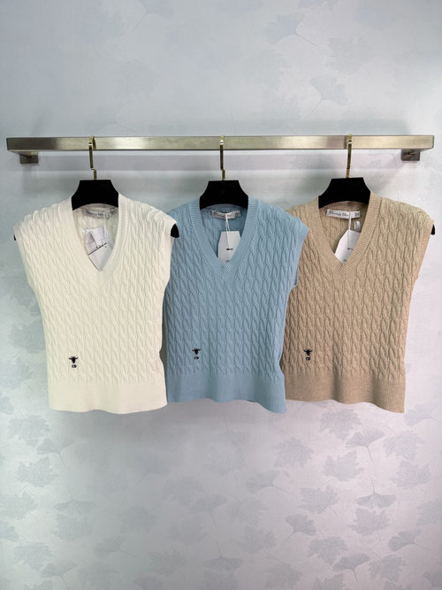 Dior Stylish V - neck Knit Vest for Layering