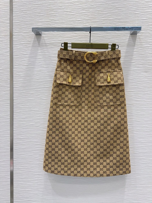 Gucci Graceful Long Handmade Jacquard Skirt