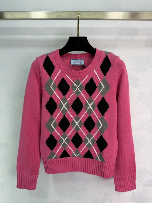 Prada Spring Checked Knitwear for Versatile Occasions