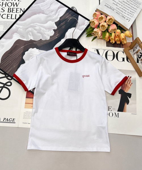 Gucci Exclusive Collared Short-Sleeve T-Shirt with Embroidered Letters