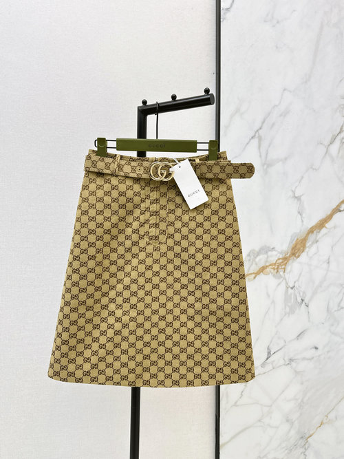 Gucci Classic Jacquard Belted Mid - length Skirt, High - end