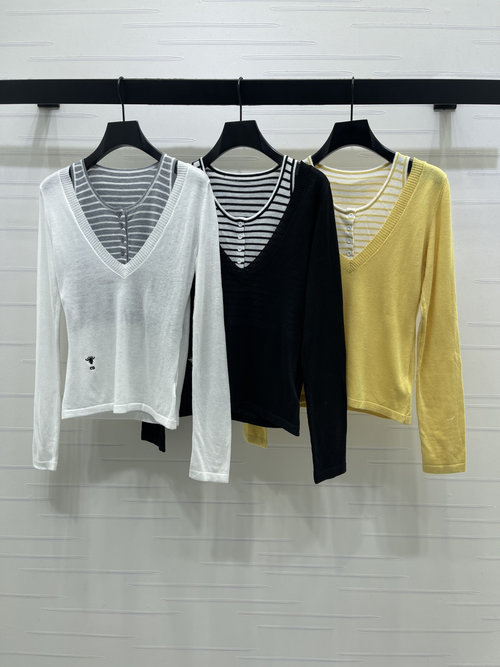 Dior Customized Wool Long Sleeve with CD Bee Logo