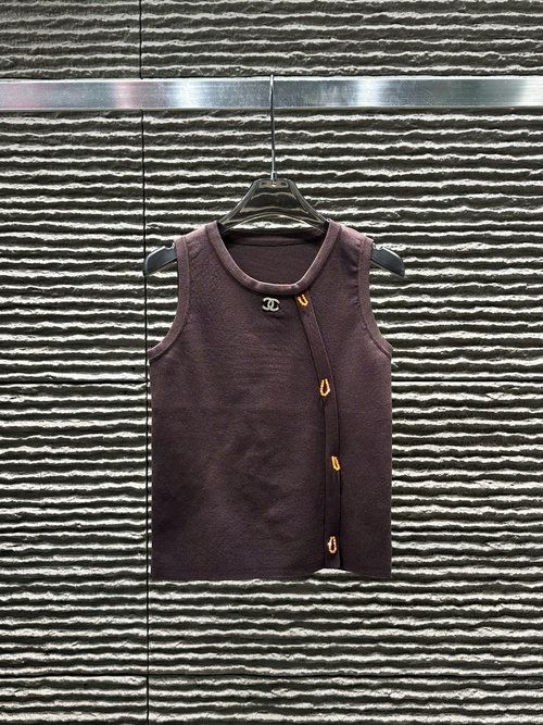 Chanel New Handmade Beaded Knit Vest
