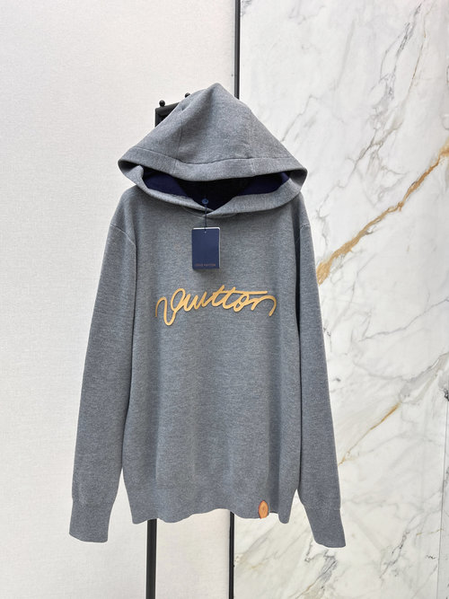 Louis Vuitton Stylish Ski Logo Decorated Hooded Sweater