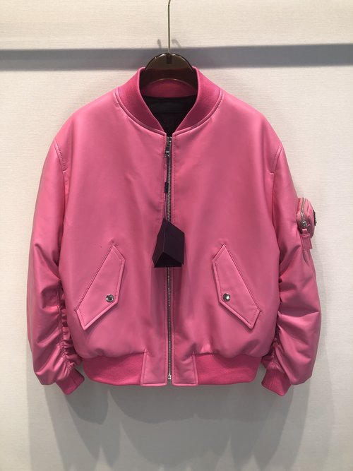 Louis Vuitton Exclusive First-Released Replica Leather Jacket in Pink, Premium Grade-A Sheepskin