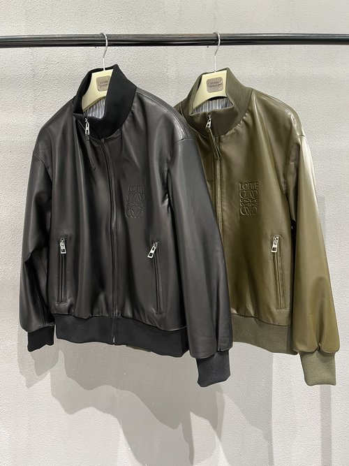 Loewe High-quality and Versatile Sheepskin Baseball Jacket