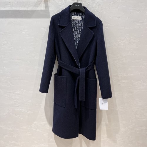 Dior Original title has no Chinese, optimized title: Exquisite Handcrafted Double-Faced Woolen Overcoat