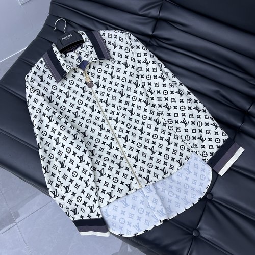 Louis Vuitton Checked Shirt Set with Windproof Fabric