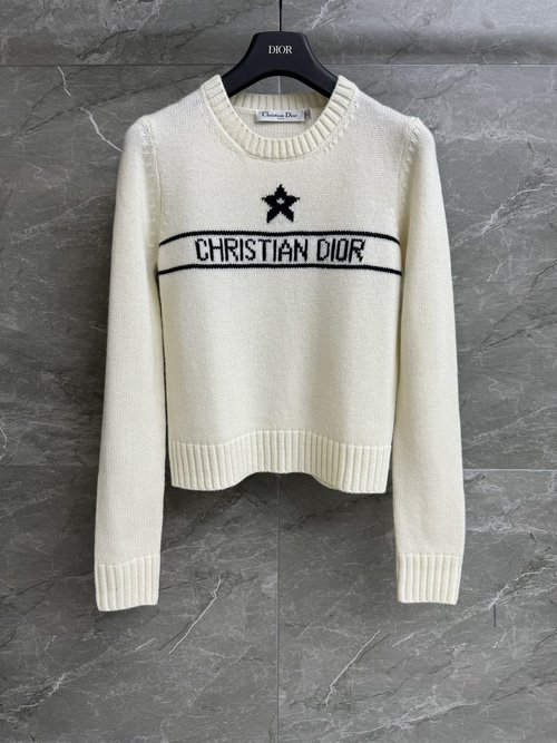 Dior Star Jacquard Sweater, Classic and Comfortable