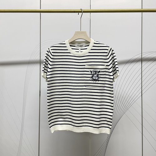 Dior Tie - Dye Pocket Short - Sleeve Knit