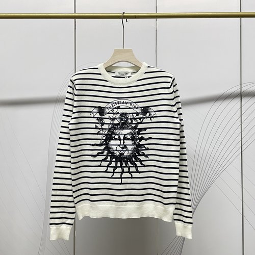 Dior Summer Sun Stripe Knit Top - Effortless Style