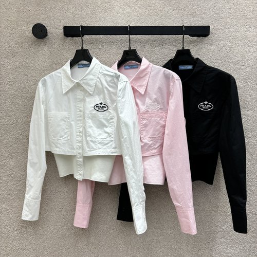 Dior Two-Tone Long Sleeve Shirt with Logo Embellishment and Dual Pockets