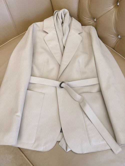 Hermes Exclusive New Arrival: Detachable Scarf Sheepskin Coat by Hermes Hems