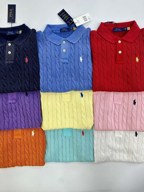 Yves Saint Laurent Classic Versatile Knitted Short Sleeve with Polo Collar in Multiple Colors