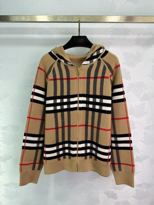 Burberry Classic Checked Jacquard Double-Sided Cardigan