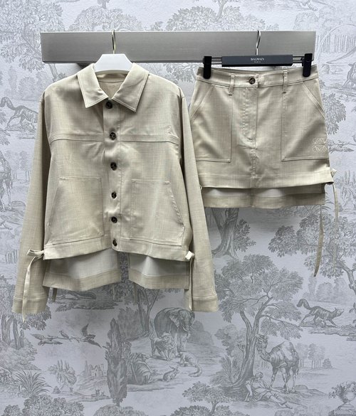 Loewe Cotton-linen Bandage Suit with Brand Logo and Elegant Design