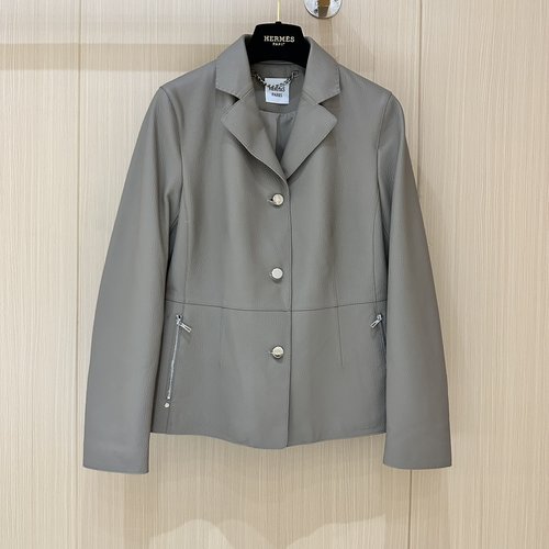 Hermes Luxury Nappa Lambskin Coat with Minimalist Design and Special Craftsmanship