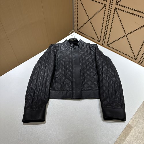 Hermes Luxury Quilted Lambskin Leather Jacket with 3D Tailoring