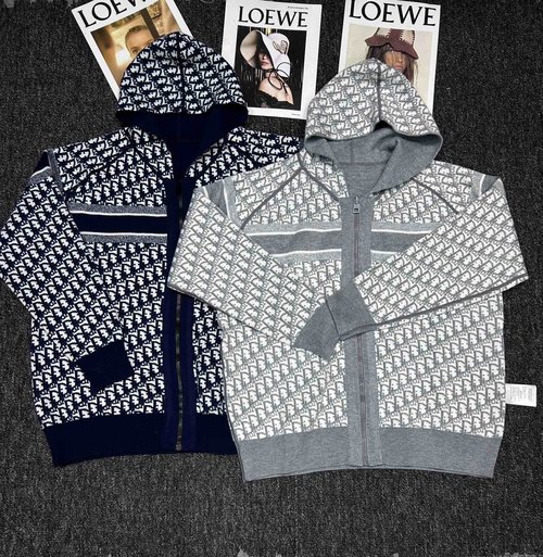 Dior Double-Sided Hooded Cardigan for a Fashionable Presence