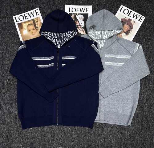 Dior Double-Sided Hooded Cardigan for a Fashionable Presence
